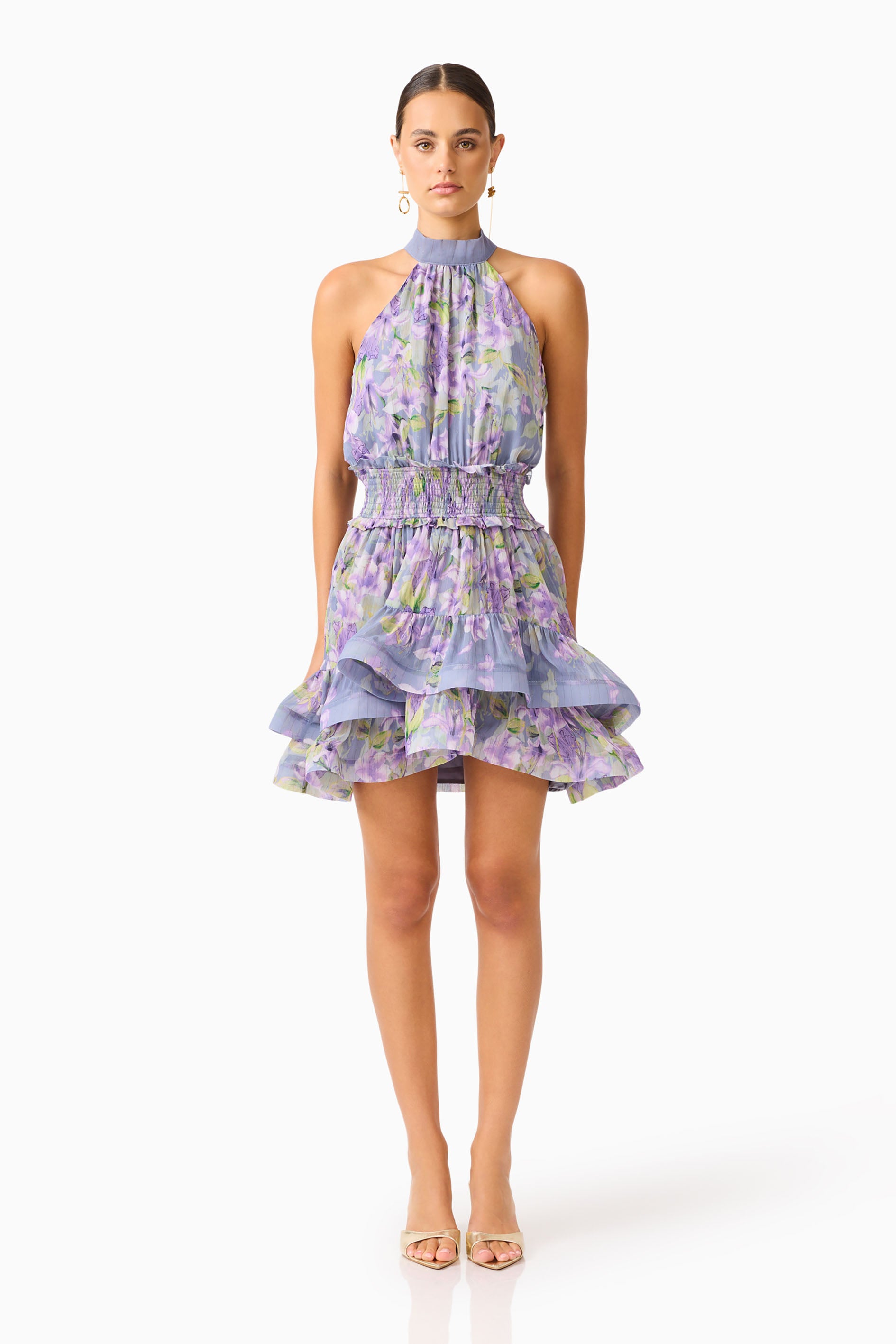 FELICITY HALTER MINI DRESS 