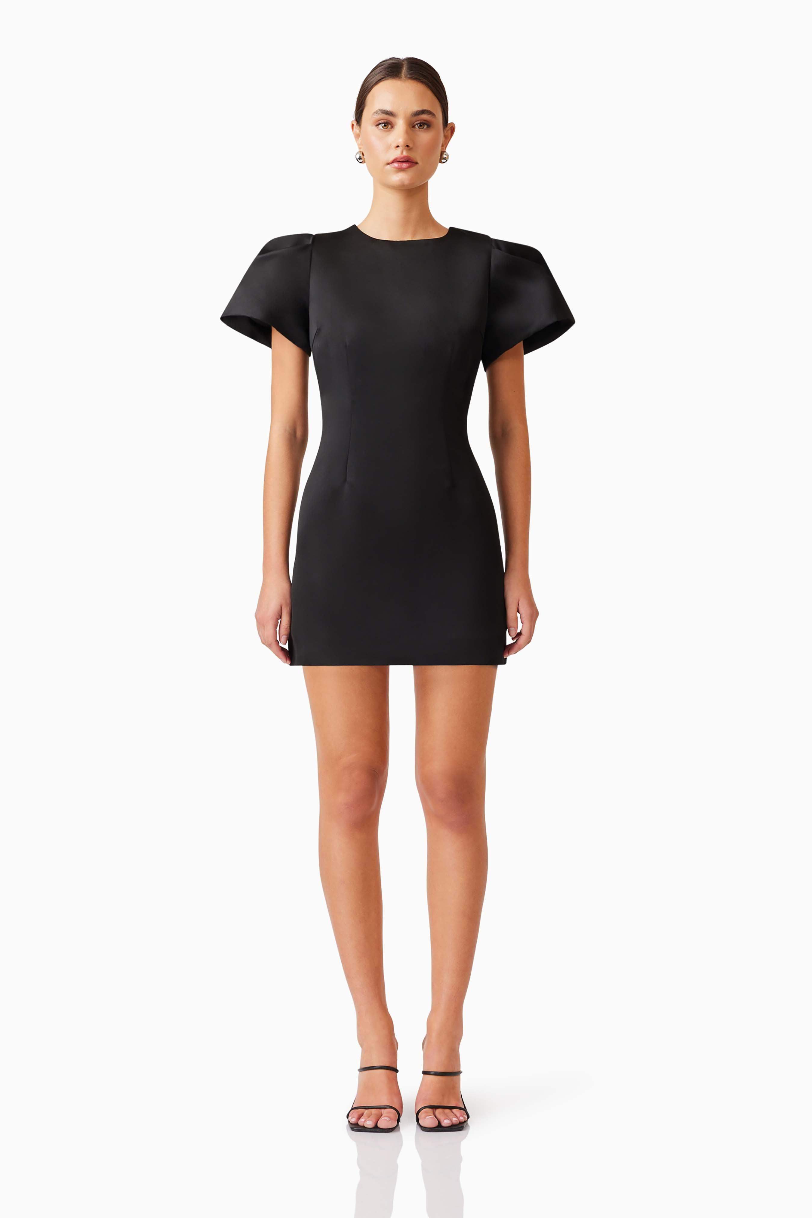 Blake Puff Sleeve Mini Dress in Black – Elliatt