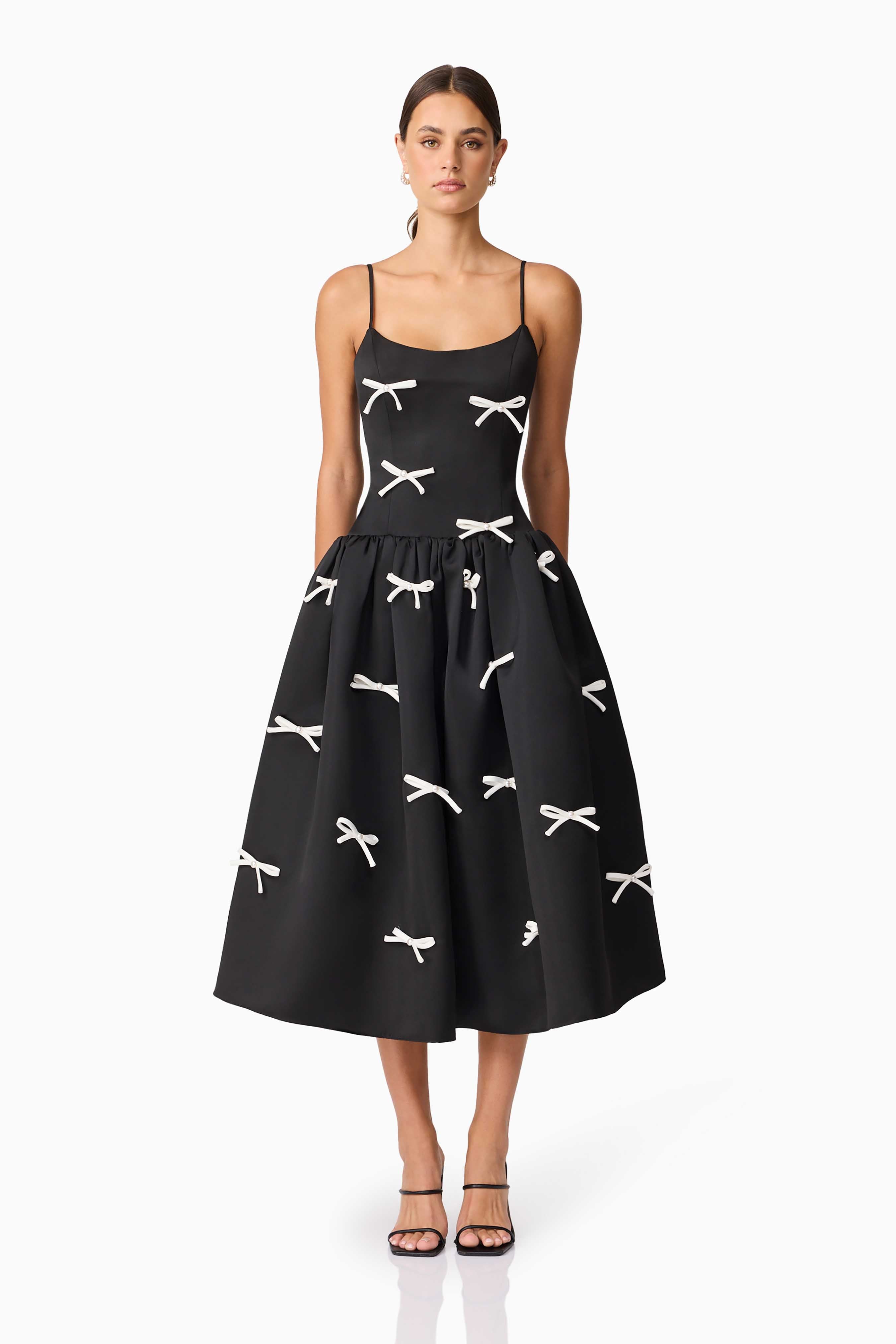 aje ursula midi dress Ursula A-Line Midi Dress in Black