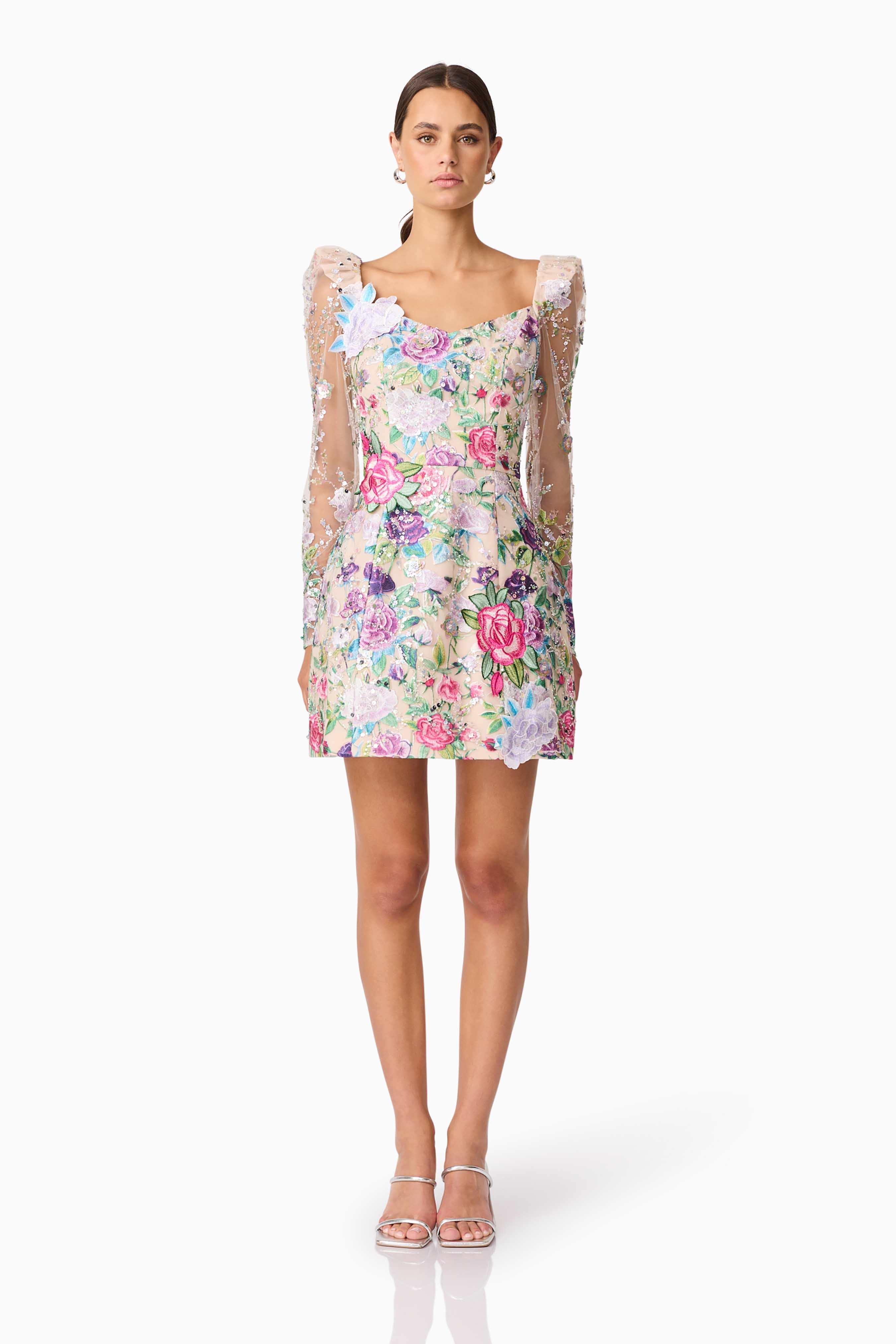 Elissa Floral Embroidered Tank Short Set main image 0