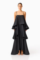 black tier maxi dress Midnight Ease Strapless Tiered - - FINAL SALE Small | Women's Online Boutique | Boho Chic Style Made from 100% organic cotton for lightweight breathability Gorgeous Essence Black Strapless Tiered