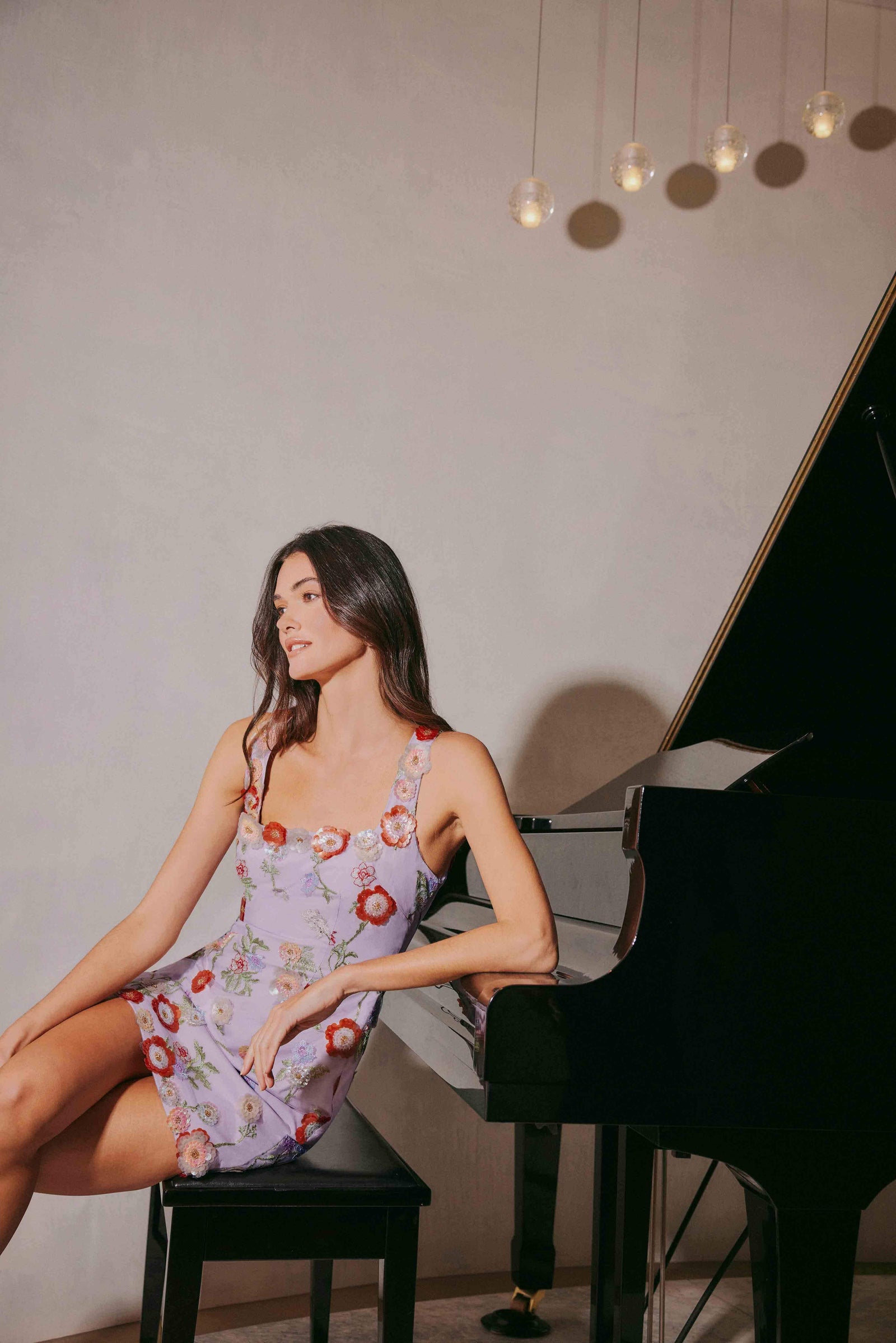 Naya Mini Dress in Purple – Elliatt