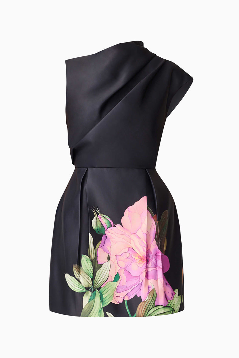 elliatt azelie asymmetric high-neck mini dress Elliatt Azelie Asymmetric High-Neck Mini Dress