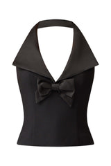 Ruby Halter Top in Black ghost shot