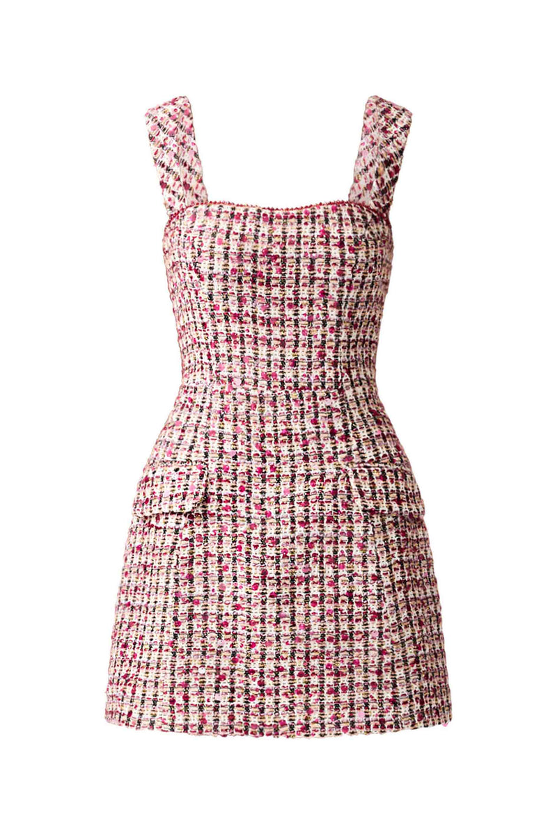 Bianca Tweed Mini Dress in Red Elliatt Bianca Tweed Mini Dress in Red Elliatt
