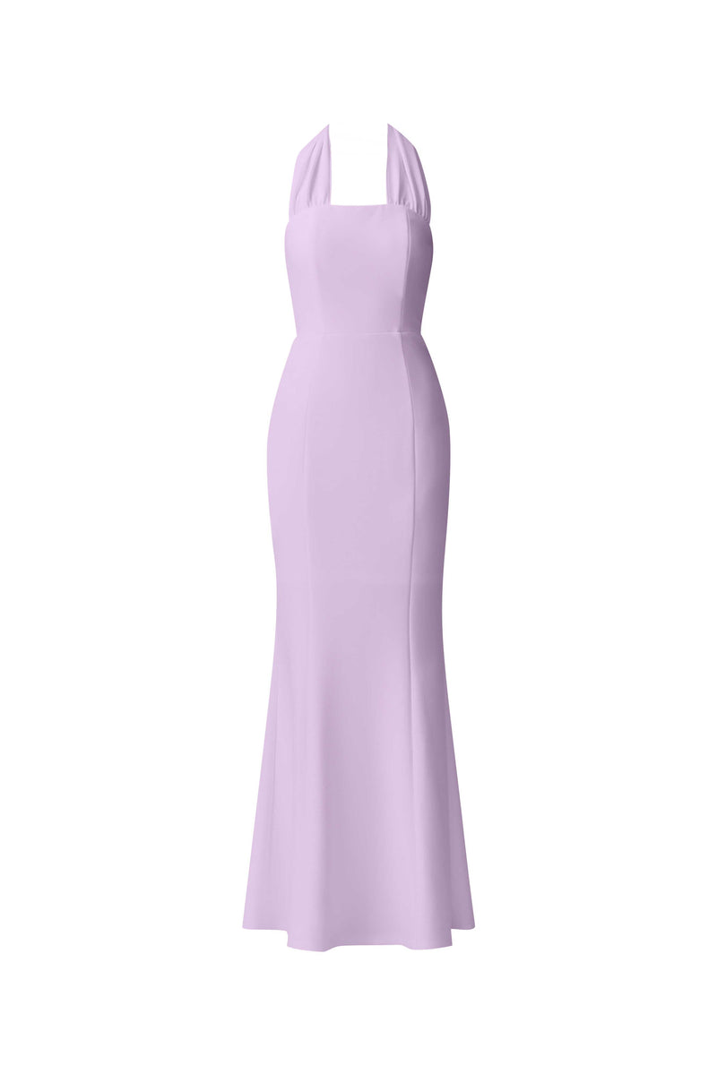 Mira Halter Gown in Purple ghost shot 