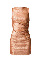 Rhian Fitted Mini Dress in Orange ghost Shot