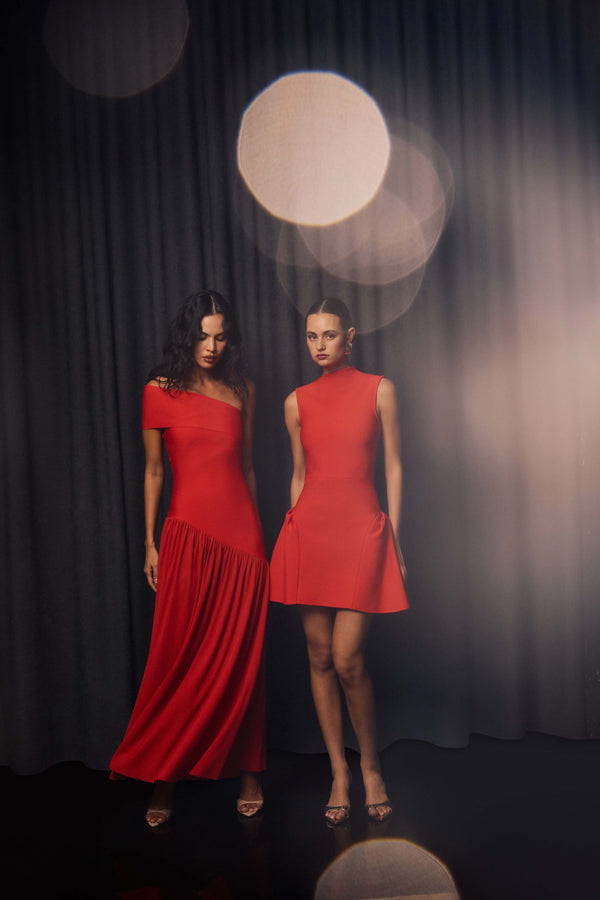 Jesselle Mini Dress in Red campaign shot 
