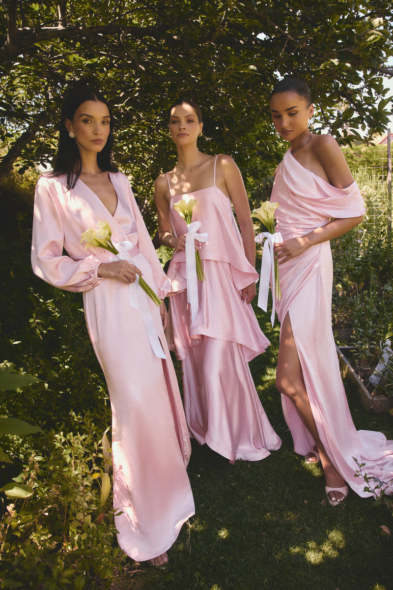 Tilly Tiered Maxi Dress in Pale Pink | Bridesmaid Style Elliatt Tilly Tiered Maxi Dress in Pale Pink | Bridesmaid Style Elliatt