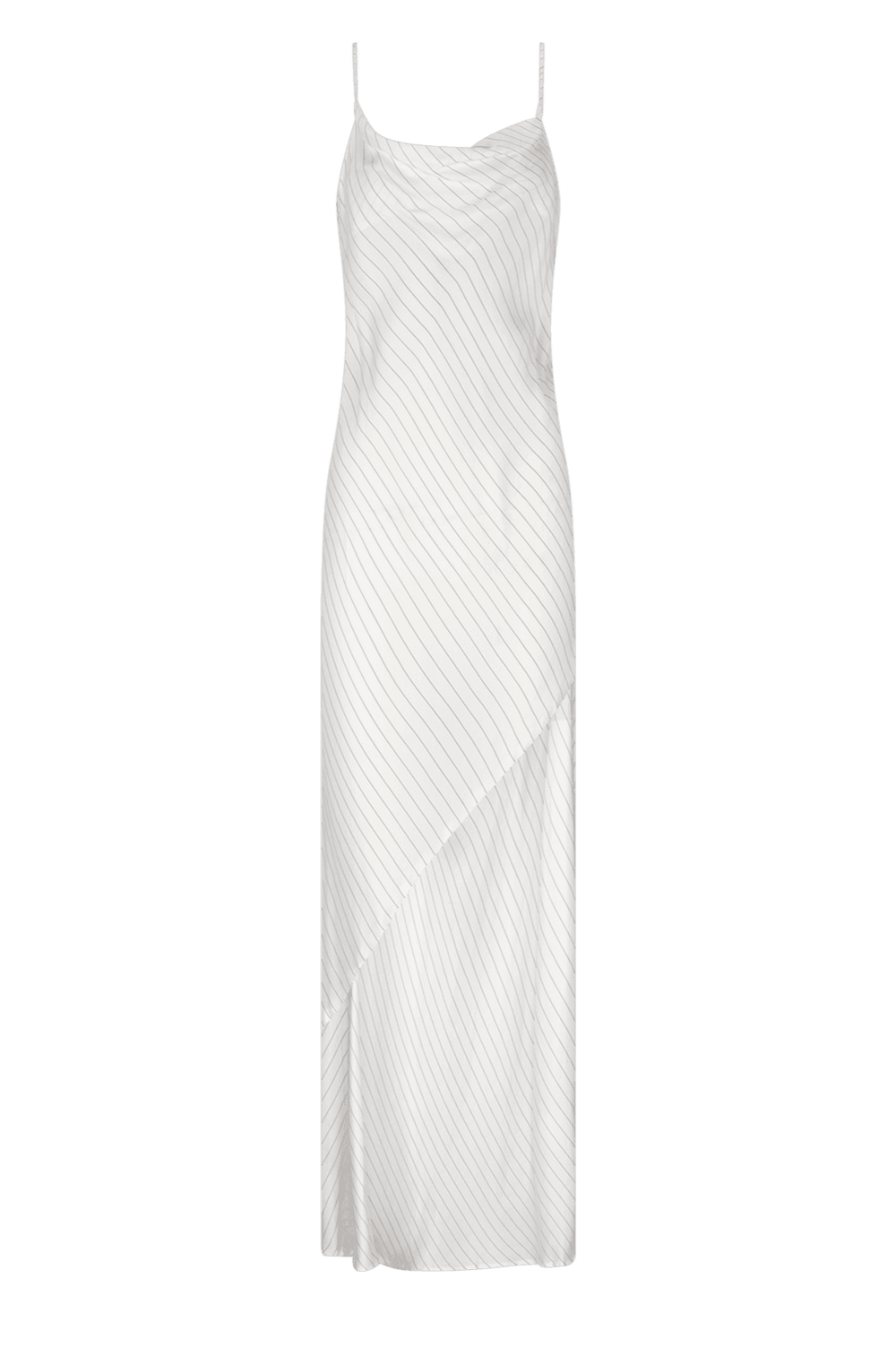 bella long sleeve textured knit dress elliatt CURAAE Bella Maxi Cowl Neck Pinstripe Slip Dress In White – Elliatt