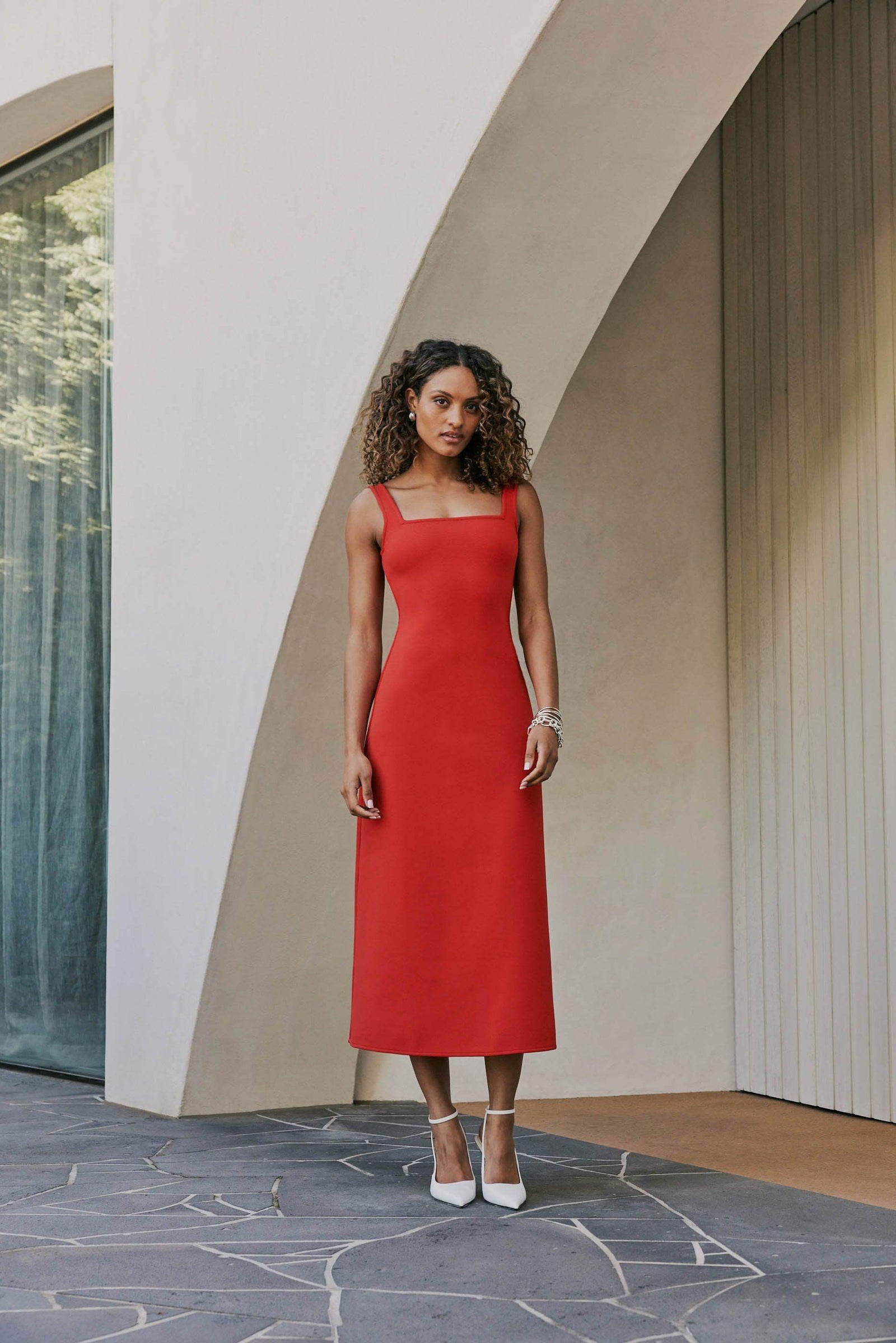 midi red dresses for women CURAAE Mia Dress - Cherry - XS Colour:Pearl White Alexandra Floral Print Boho Our womens dresses include atf-kg-01.21.25