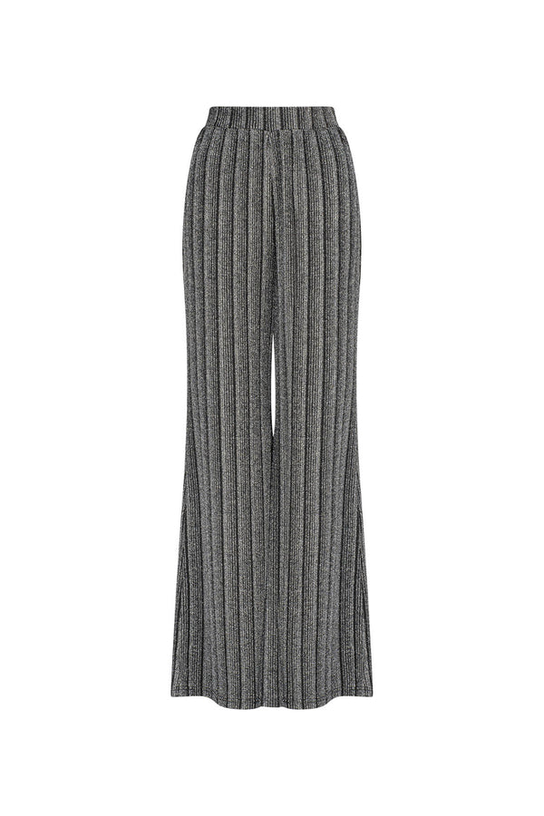 CURAAE Harriet Flared Pants in Black ghost imagery