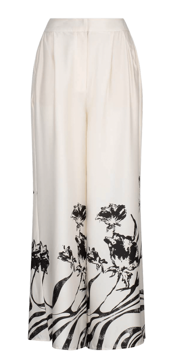 CURAAE Osean Trouser in White and Black  Ghost Imagery