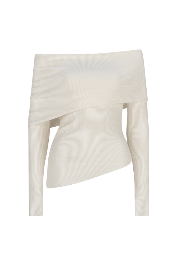 CURAAE Arlet Top in White ghost imagery