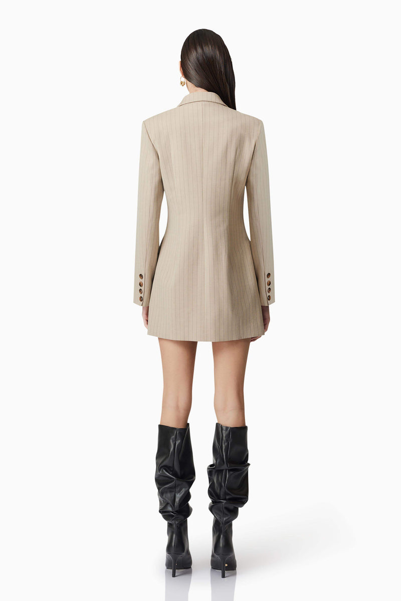 CURAAE Zara Blazer Dress in Beige Elliatt CURAAE Zara Blazer Dress in Beige Elliatt