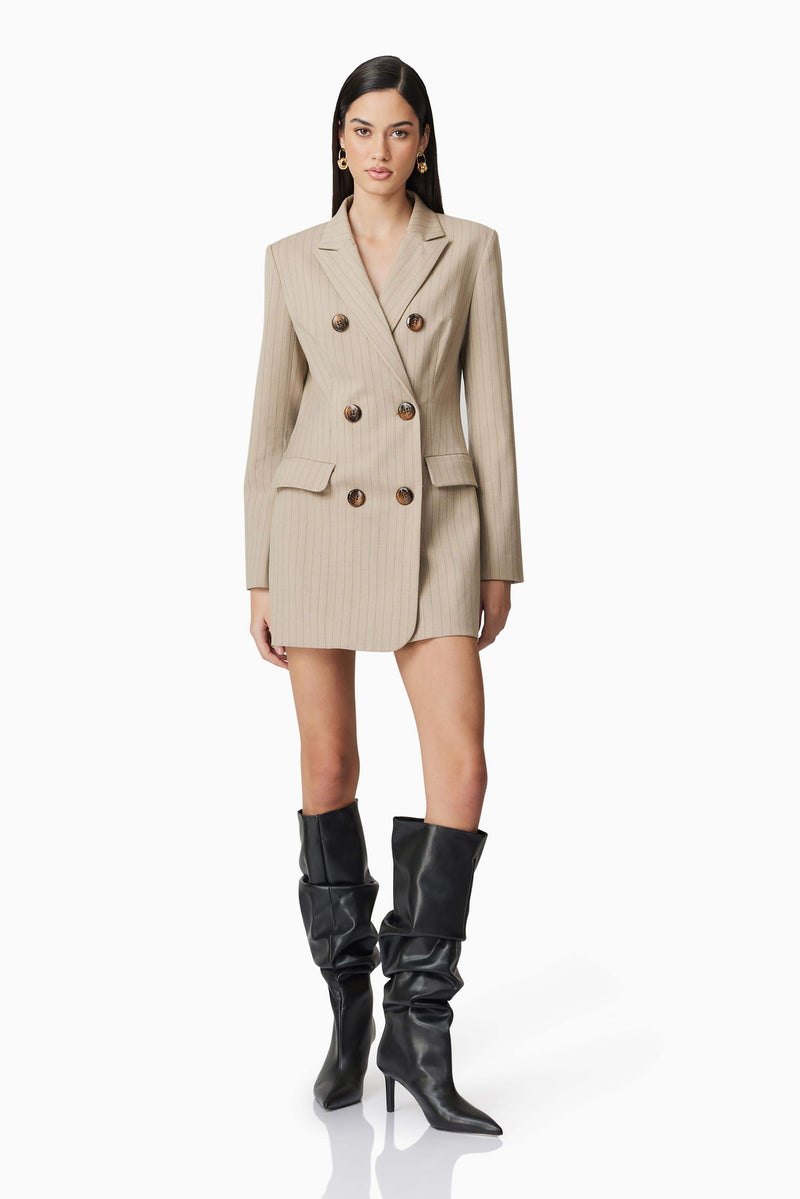 CURAAE Zara Blazer Dress in Beige Elliatt CURAAE Zara Blazer Dress in Beige Elliatt