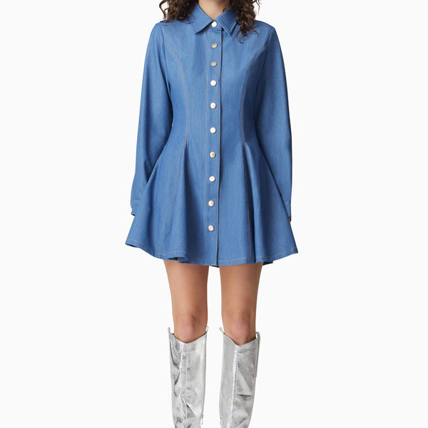 stella denim mini dress Stella Denim Mini Dress