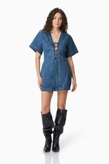 CURAAE Clara Denim Mini Dress – Elliatt