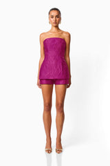CURAAE Eiva Top & Shorts Set in Pink Magenta front shot