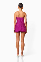 CURAAE Eiva Top & Shorts Set in Pink Magenta back shot