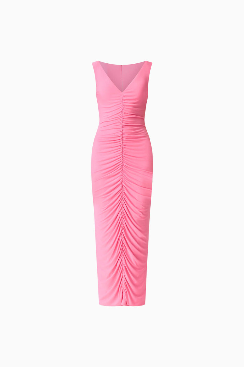 strapless open back dress Floral Appliqué Maxi- Pink – Shop Nineteen Boutique main image 1