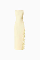The CURAAE Catiana Maxi Dress in Yellow ghost shot