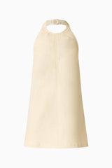 Lavelle Halter Mini Dress in Lemon Yellow ghost shot
