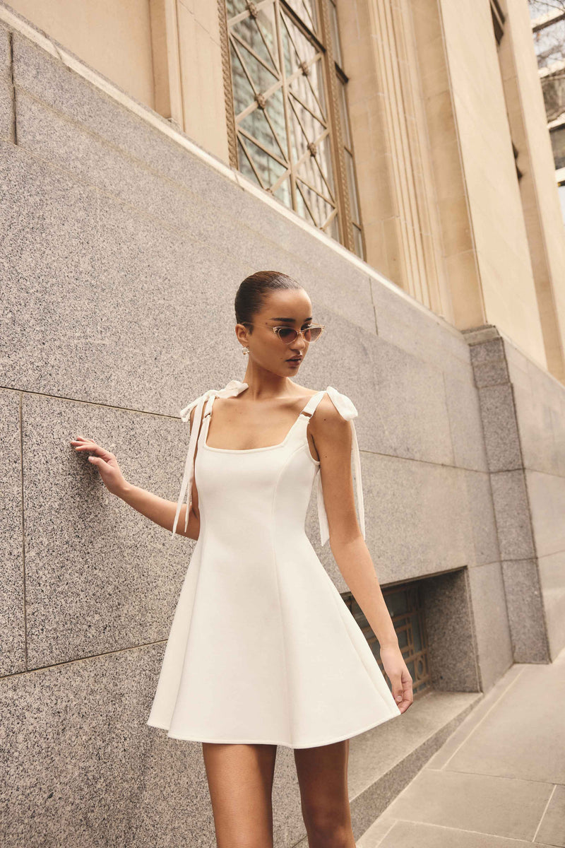 chantel mini dress CURAAE Chantel Mini Dress in White – Elliatt