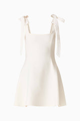 The Chantel Mini Dress in White ghost shot 
