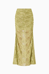 CURAAE Fiorella Skirt in Pistachio Green ghost shot