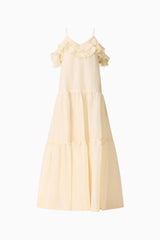 the Maribelle Maxi Dress in Lemon Yellow ghost shot 