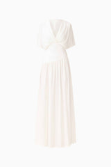 CURAAE Amaris Maxi Dress in White ghost shot