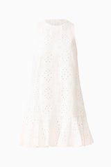 Sierra Mini Shift Dress in White ghost shot