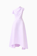 Marissa One Shoulder Gown in Purple ghost shot