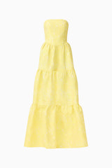 The Luella Strapless Gown in Yellow ghost shot