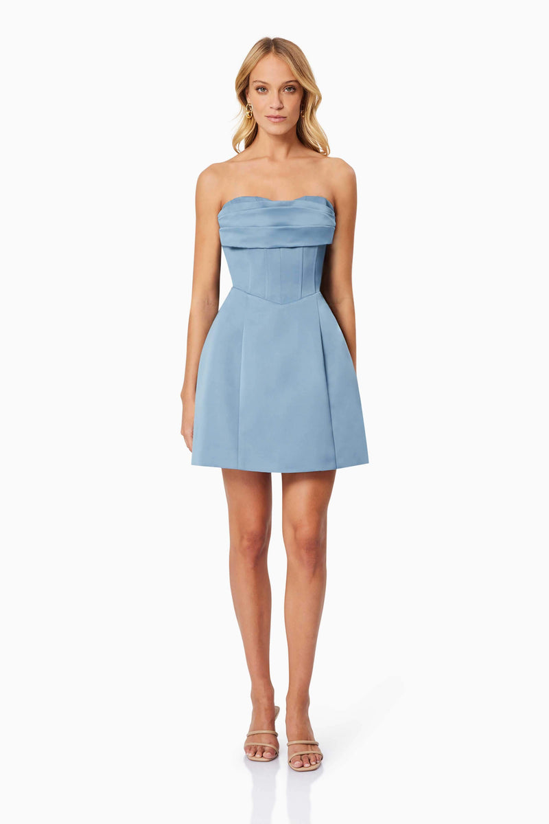 Coralie Cocktail Mini Dress - Blue - M - ELLIATT Coralie Cocktail Mini Dress - Blue - M - ELLIATT