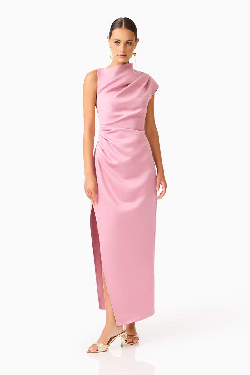 coralie off shoulder front slit dress Windsor Coralie Off Shoulder Front Slit Dress