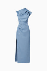 Coralie Maxi Gown in Blue ghost shot