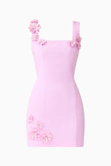 Trompe 3D Mini Dress in Purple ghost shot