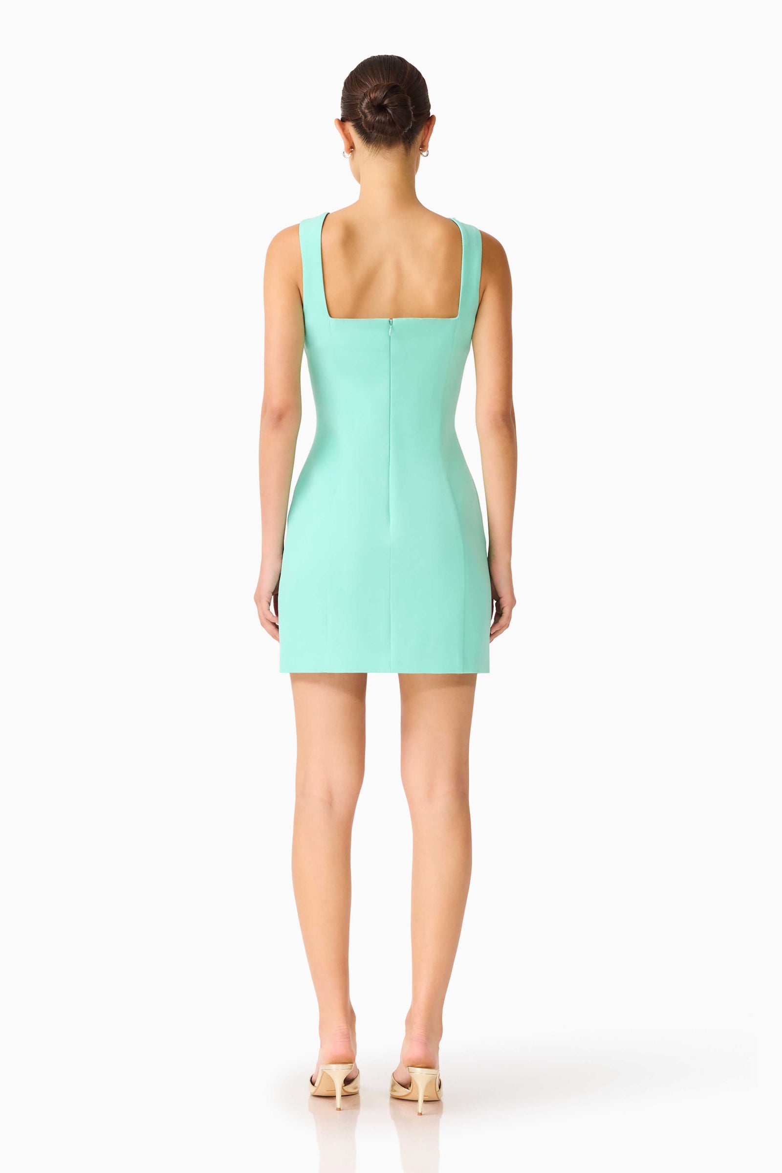 Trompe 3D Mini Dress in Mint Green – Elliatt