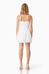 Hailey Strapless Mini Party Dress In White Elliatt Hailey Strapless Mini Party Dress In White Elliatt
