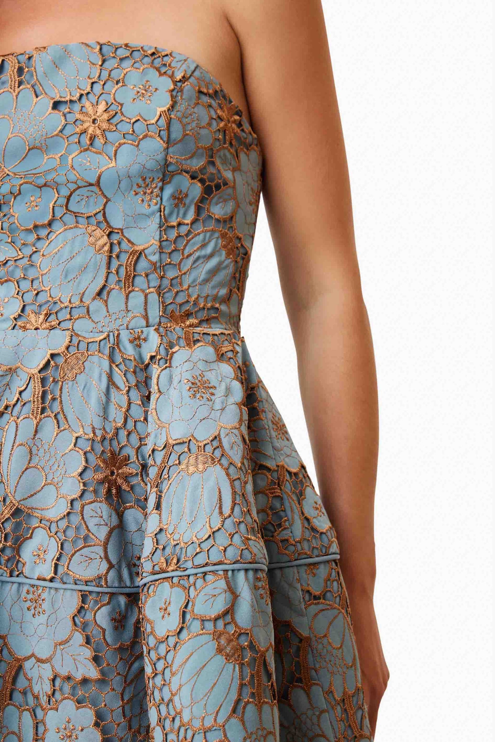 elliatt blue mini dress Jasmine Strapless Mini Dress In Blue – Elliatt