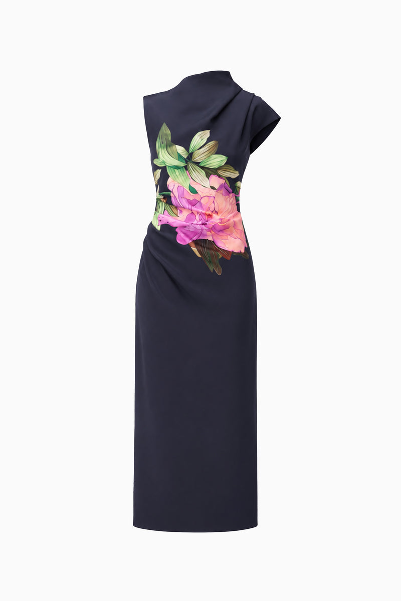 elliatt azelie asymmetric high-neck mini dress Asymmetrical Gown in Black Web Collection: Bridesmaid Maxi Dresses Azelie is designed to Blue Tulle Short Party Size:US 14W