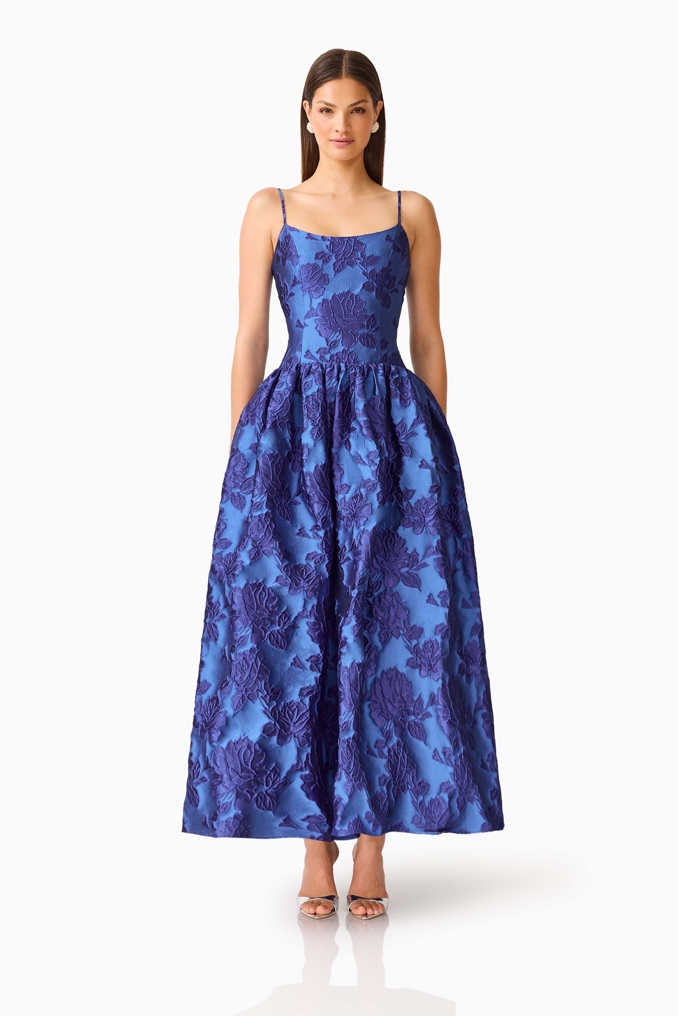 Sorelle A-Line Gown in Cobalt Blue