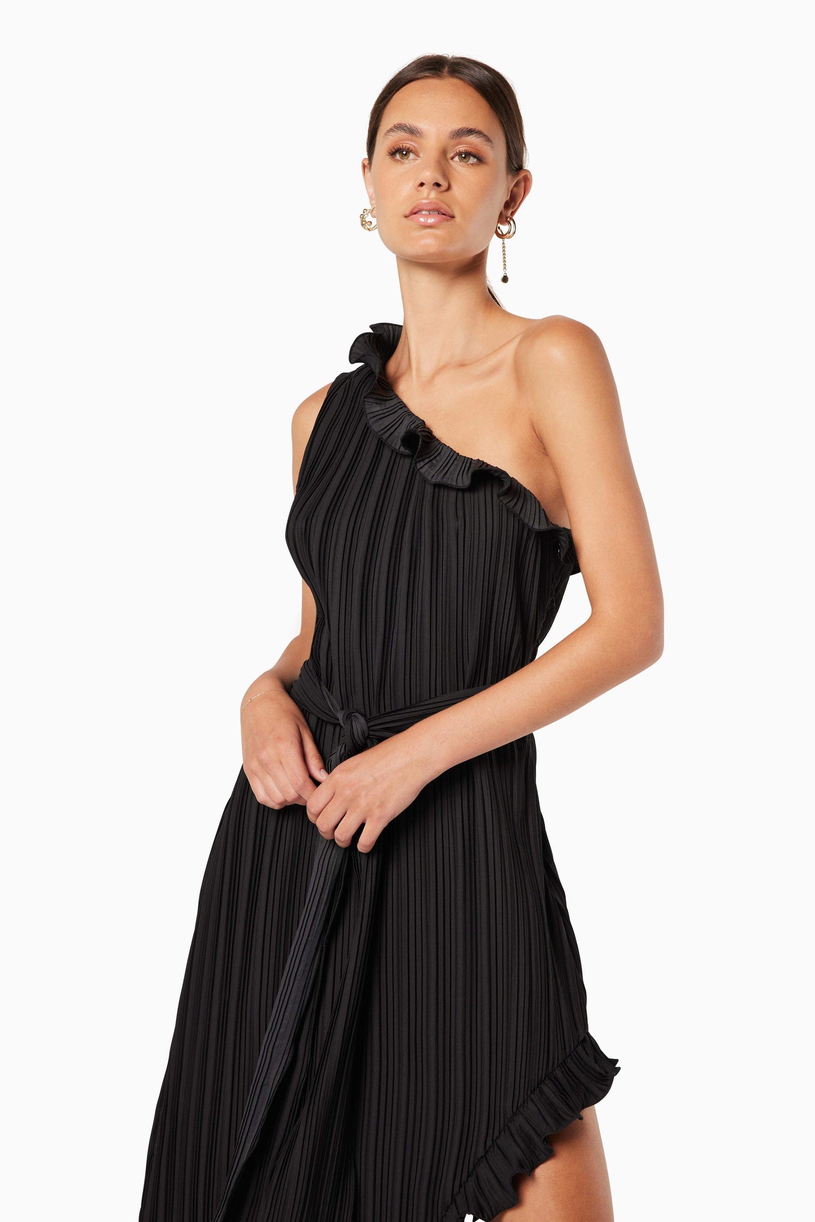 elliatt black midi dress Italianate Midi Dress In Black – Elliatt