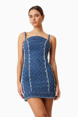 cora denim dress Cora Denim Dress Eggshell Wash / 00
