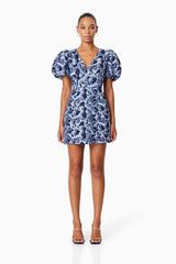 elliatt mila embroidered midi dress Elliatt Women's Blue Mila Embroidered Midi Dress Size XS
