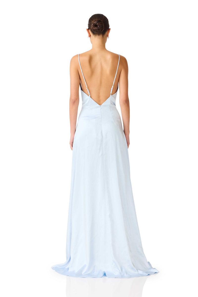 Clementine Cowl Neck Gown in Pale Blue| Bridesmaid Style Elliatt Clementine Cowl Neck Gown in Pale Blue| Bridesmaid Style Elliatt