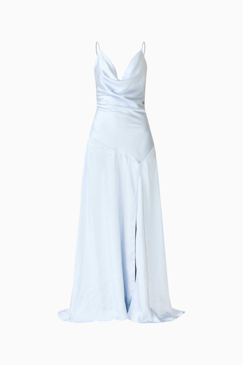 Clementine Cowl Neck Gown in Pale Blue| Bridesmaid Style Elliatt Clementine Cowl Neck Gown in Pale Blue| Bridesmaid Style Elliatt
