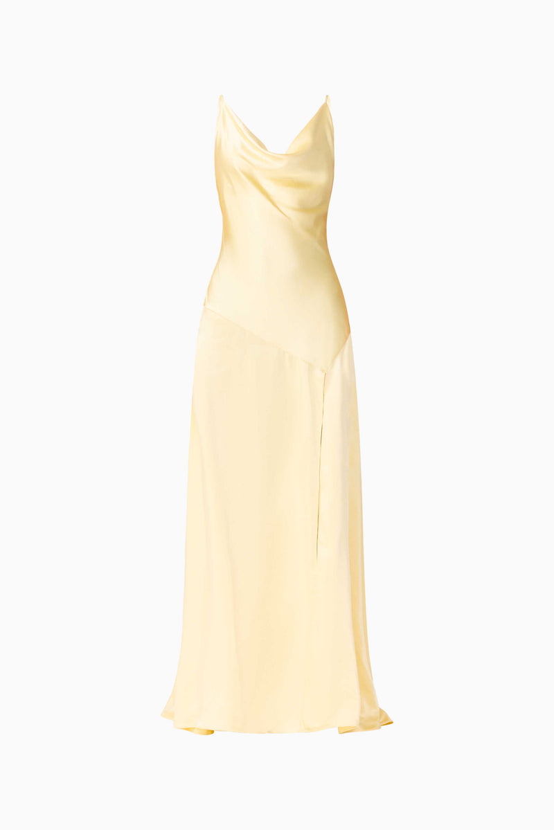Clementine Cowl Neck Gown in Butter Yellow | Elegant Bridesmaid Dress Elliatt Clementine Cowl Neck Gown in Butter Yellow | Elegant Bridesmaid Dress Elliatt